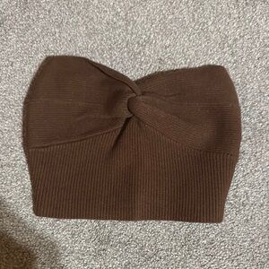 Princess Polly Brown Knotted Tube Top